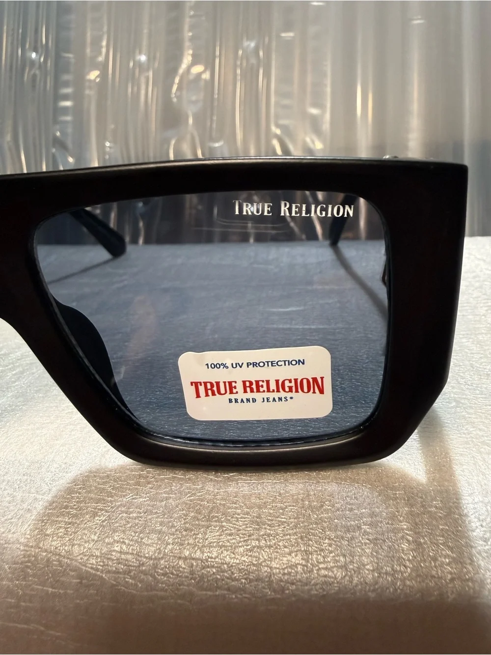 True Religion-UniSex TRM1894X-4MBF-S Matte Black Oversized Square Sunglasses NWT